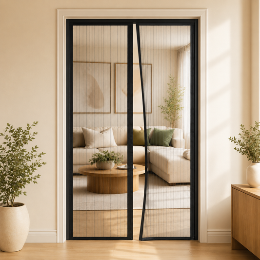 Magic Mesh Magnetic Mosquito Screen Door Net Curtain with Magnets Reinforced Polyester Mesh Curtain