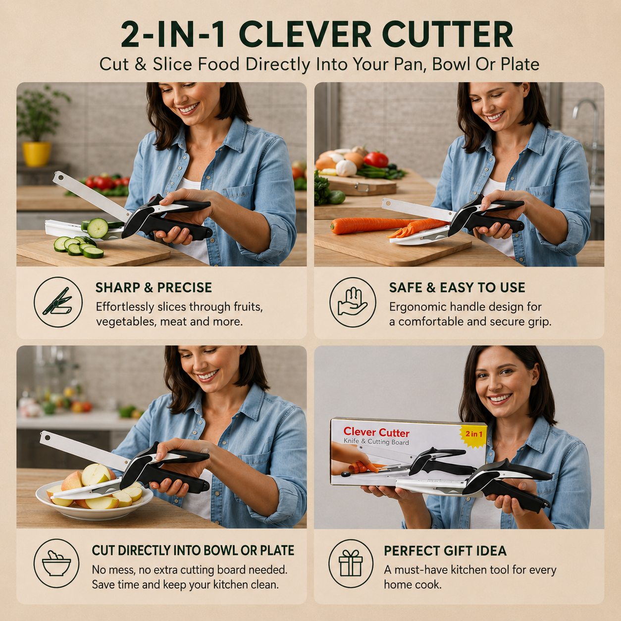 EverNestly™ SlicePro Kitchen Clever Cutter